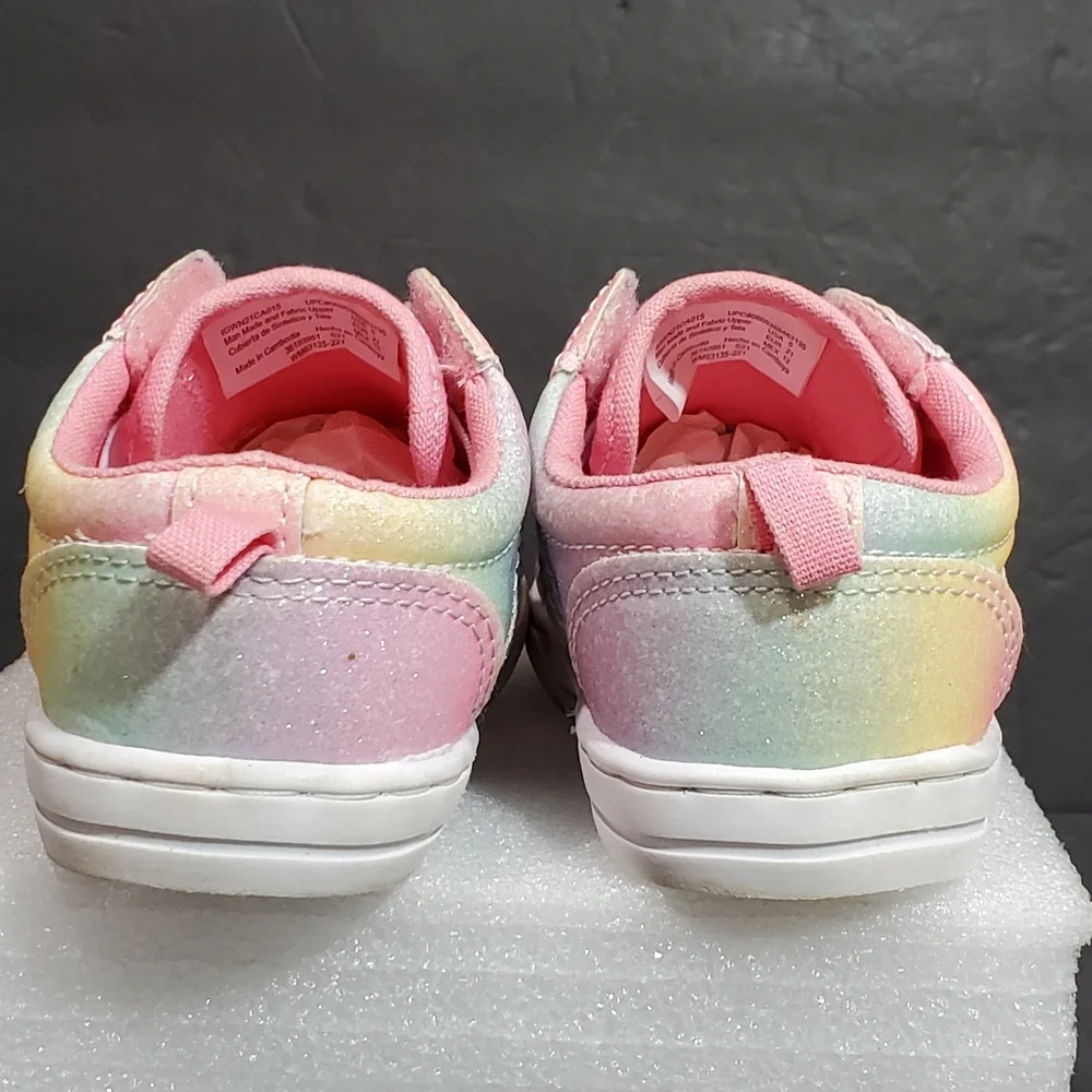 Wonder Nation Infant Laceless Multi-Color Sparkly Slip-On Casual Sneaker Size 5T